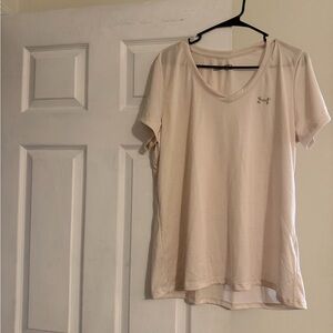 Under Armour Women's Short Sleeve Cream Tee